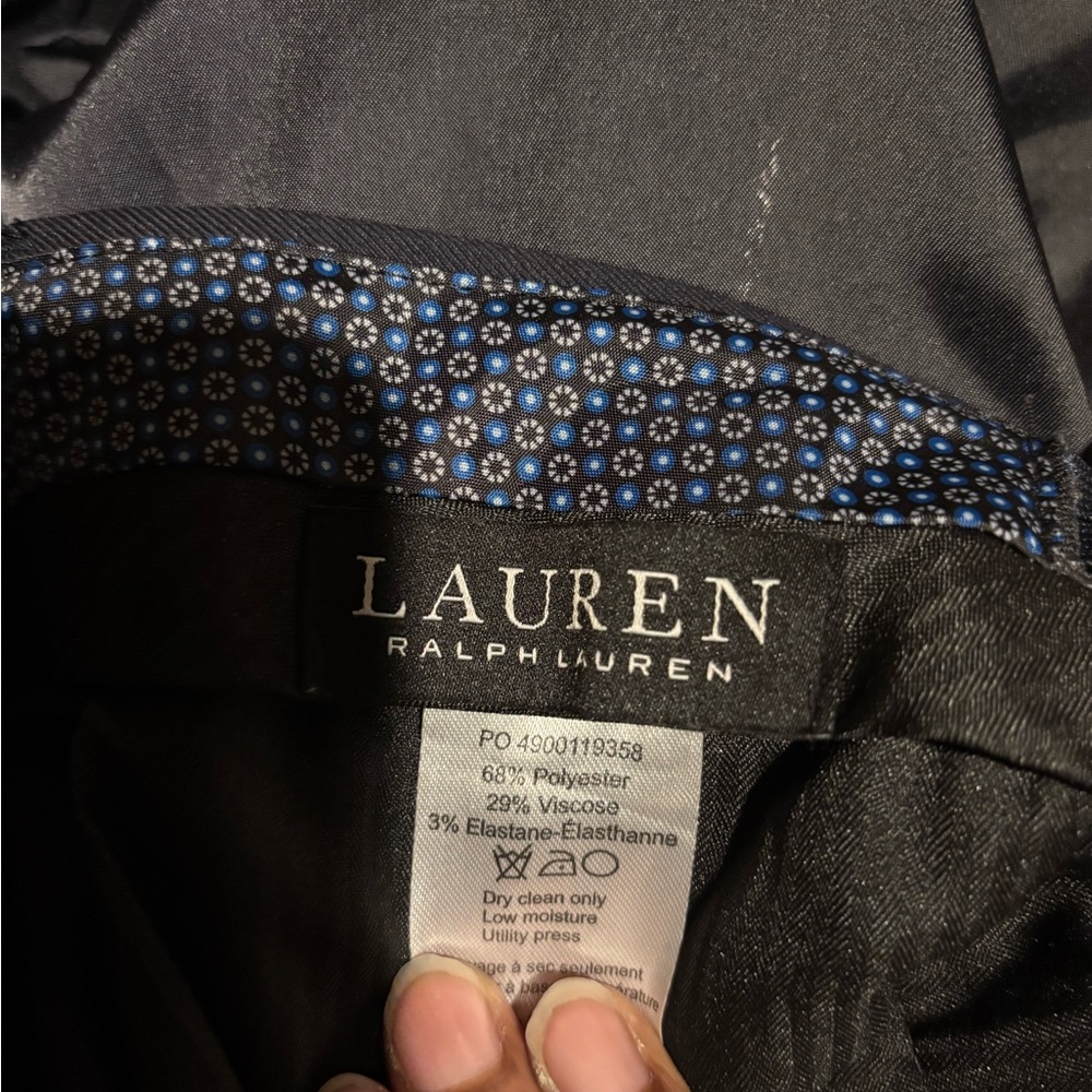 Ralph Lauren Matching Set Black and Blue Geometric Design